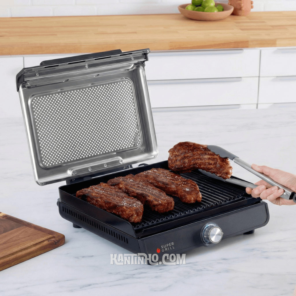 Super Grill Compacto Sem Fumaça - Preto - Imagem 2