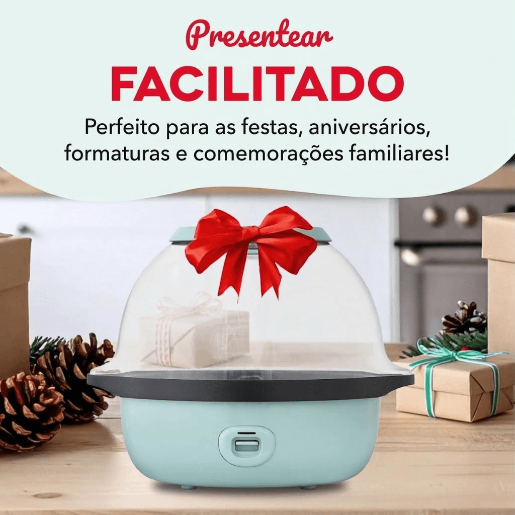 Pipoqueira CinePop Giratória 2 em 1 de 6 Litros Bivolt - Branco - Imagem 8