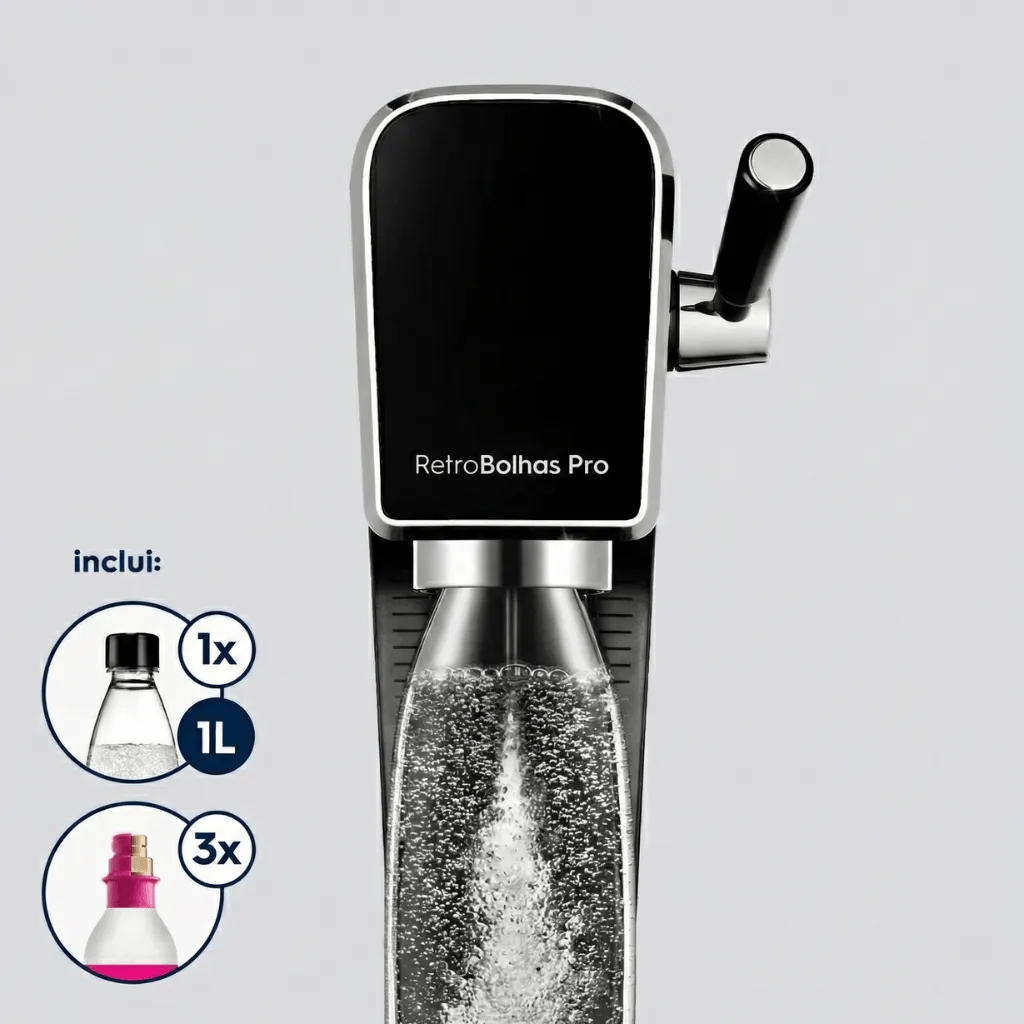 RetroBolhas Pro com Cilindro - Preto - Imagem 1