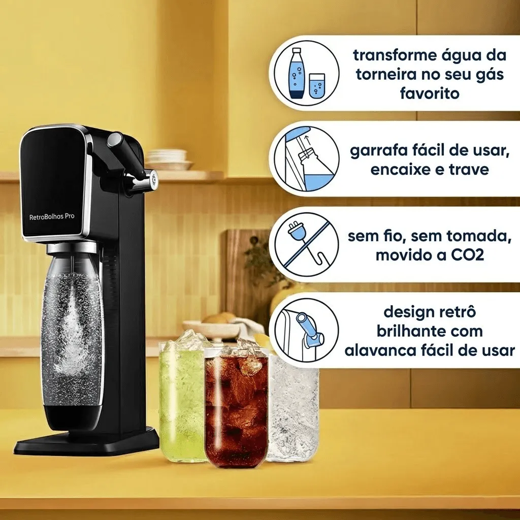 RetroBolhas Pro com Cilindro - Preto - Imagem 3